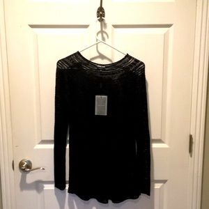 Giorgio Armani Black Viscose Sweater Dress